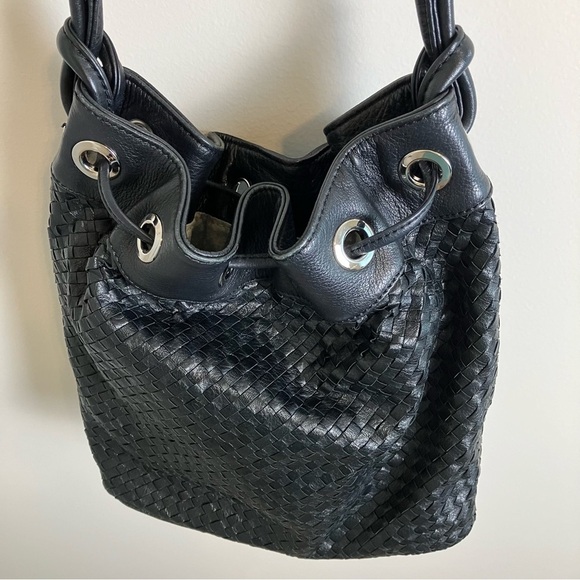 Elliott Lucca Leather Bucket Bag in Black One Size Purse - Picture 6 of 13